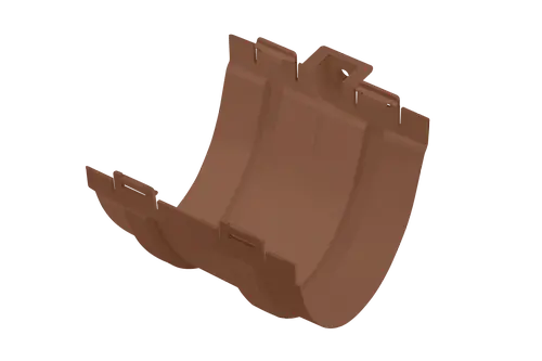 Водосточная система ПВХ, Альта-Профиль, Муфта желоба ПВХ коричневый Водосточная система ПВХ, Альта-Профиль, Муфта желоба ПВХ коричневый