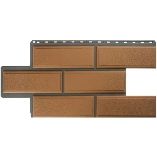 Цокольный сайдинг "Венецианский камень" персиковый Цокольный сайдинг "Венецианский камень" персиковый