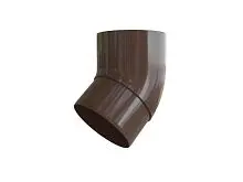 Водосточная система ПВХ, Альта-Профиль, Колено трубы 45° ПВХ коричневое
