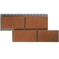 Цокольный сайдинг "Неаполитанский камень" терракотовый