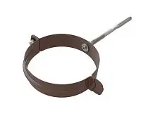 Водосточная система ПВХ, Альта-Профиль, Хомут трубы металл коричневый