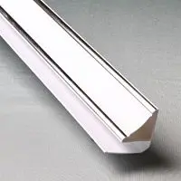 Плинтус потолочный белый с вставкой хром 3000 мм