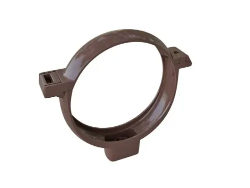 Водосточная система ПВХ, Альта-Профиль, Хомут трубы ПВХ коричневый Водосточная система ПВХ, Альта-Профиль, Хомут трубы ПВХ коричневый