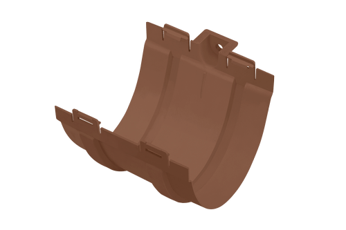 Водосточная система ПВХ, Альта-Профиль, Муфта желоба ПВХ коричневый Водосточная система ПВХ, Альта-Профиль, Муфта желоба ПВХ коричневый