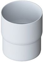 Водосточная система ПВХ, Альта-Профиль, Муфта трубы ПВХ белый