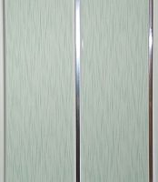 Панель ПВХ, коллекция СОФФИТО Хром Штрих зеленый