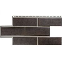 Цокольный сайдинг "Венецианский камень" коричневый