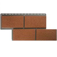 Цокольный сайдинг "Неаполитанский камень" терракотовый