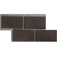 Цокольный сайдинг "Неаполитанский камень" коричневый