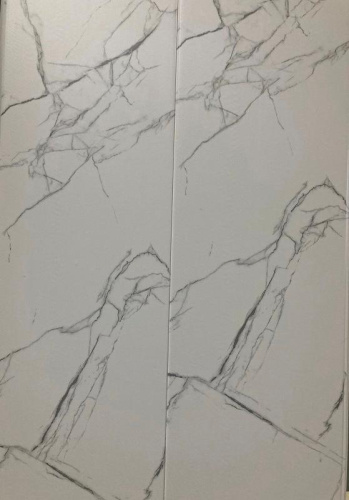 Ламинированная панель ПВХ Мрамор белый