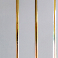 Трехсекционная панель ПВХ белая золото