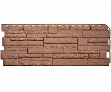 Цокольный сайдинг Скалистый камень ЭКО терракотовый