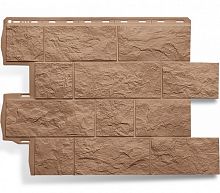 Цокольный сайдинг Туф ЭКО бежевый