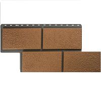 Цокольный сайдинг "Неаполитанский камень" персиковый