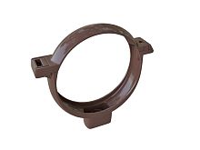 Водосточная система ПВХ, Альта-Профиль, Хомут трубы ПВХ коричневый