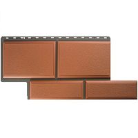 Цокольный сайдинг "Флорентийский камень" терракотовый