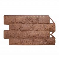 Цокольный сайдинг Альта Профиль Фагот Эко Терракотовый