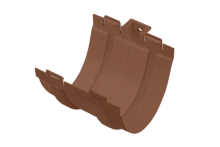 Водосточная система ПВХ, Альта-Профиль, Муфта желоба ПВХ коричневый